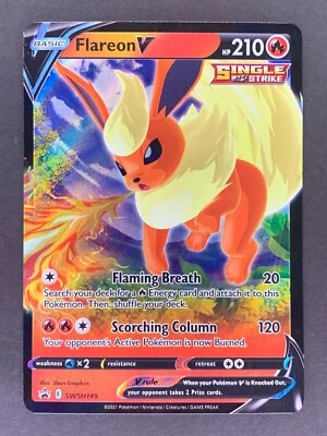 Flareon V SWSH149 Sword & Shield Promo 2021 English Pokémon Card - Image 1 of 2