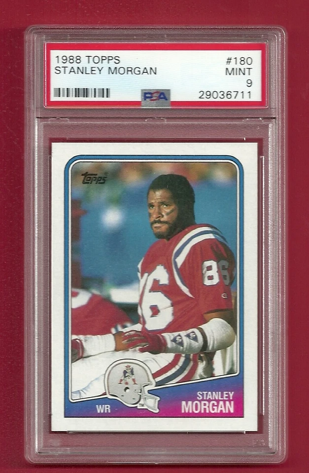 1988 TOPPS #180 STANLEY MORGAN PSA 9 MINT POP 9 ONLY 6 HIGHER PATRIOTS - Image 1 of 1