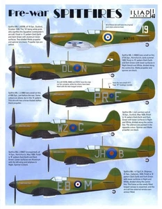 Ilias Decals 1/48 Pre-War Supermarine Spitfire Mk-I Fighters - Bild 1 von 3