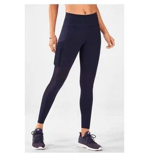 Neu mit Etikett Fabletics Mila Mesh Powerhold Leggings Stretch Taschen neu Medium Größe 6-8 $ 85 - Bild 1 von 9