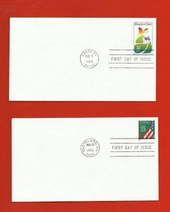 UNITED STATES 1999 FIRST DAY ISSUE,  HOSPICE CARE # 3276, FLAG-CHALKBOARD # 3283 - Picture 1 of 1