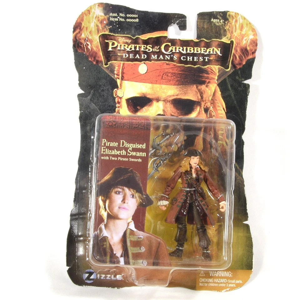 Boneco de ação Pirates Of The Carribean Elizabeth Swann pirata disfarçado 4" NOVO - Imagem 1 de 1