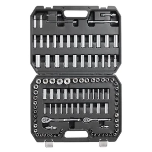 VEVOR Socket Set, 1/4" and 3/8" Drive Socket and Ratchet Set, 6-Point Socket Ope - Picture 1 of 1