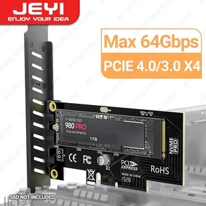 JEYI M.2 NVME SSD to PCIE X4 Adapter Card, 2280 SSD PCIe 3.0 4.0 Expansion Card - Picture 1 of 1
