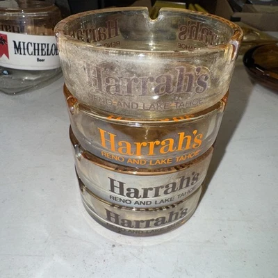 Lote de 4 ceniceros de casino vintage Harrah’s Reno Lake Tahoe Foto 1 de 4