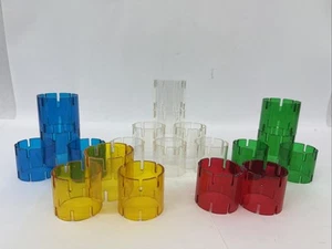 Vintage Set Of 20 Playplax Rings Building Toy 1970s Toys Construction 5 Colors - Bild 1 von 11