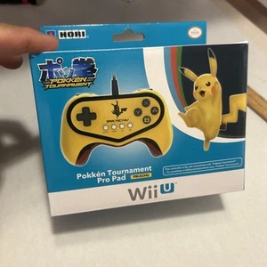 Wired HORI Wii U Pokken Tournament Pro Pad Pikachu Edition Pokémon Controller - Picture 1 of 5