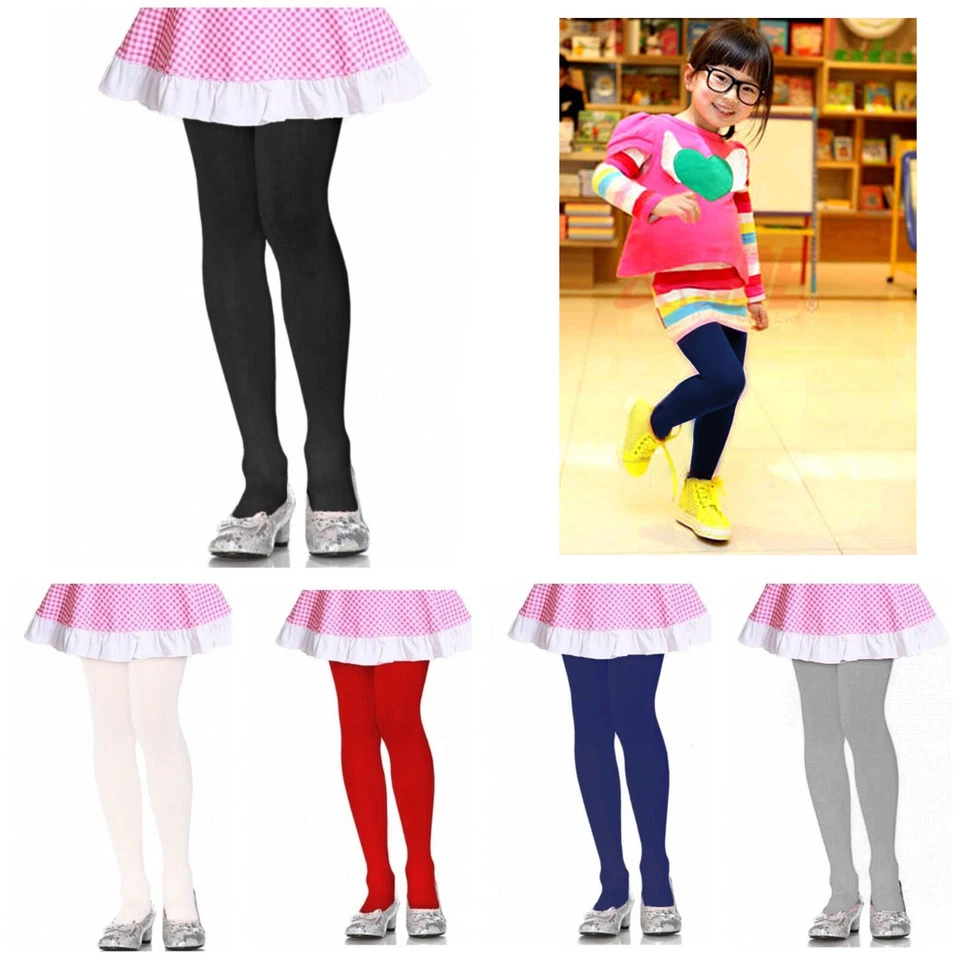 Conjunto de 6 Medias Medias con Pies para Bebés Niños Pequeños Niñas Calcetines Calentadores de Piernas Talla Foto 1 de 1