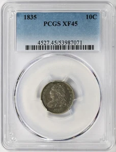 1835 10c Capped Bust Dime PCGS XF45 - Picture 1 of 4