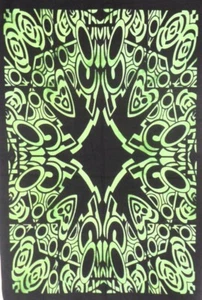 Indian Tapestry Spider Cage Green Color Wall Hanging Home Decor Poster Us - Picture 1 of 4