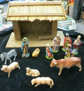 VINTAGE Germany NATIVITY SET CHRISTMAS MANGER SCENE Y-17 - Picture 1 of 10