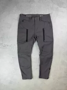 G-Star Raw Pants Zip Pocket 3D Skinny Cargo Grey Men's 36/32 Size - Picture 1 of 15