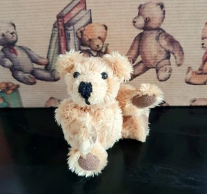 Mini Künstlerteddy (ca. 8,5 cm) , Unikat - handgefertigt - 5-fach gegliedert - Bild 1 von 4