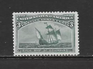 U.S. SCOTT 232 MNH F/VF - 1893 3c GREEN COLUMBIAN ISSUE - Bild 1 von 3