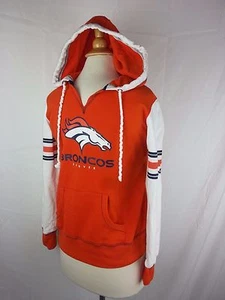 Felpa uomo Denver Broncos arancione blu pullover felpa con cappuccio di Majestic Medium - Foto 1 di 4