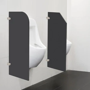 Urinal Trennwand Toilettenabtrennung Wandmontage Männer Urinal Trennwand Schwarz - Bild 1 von 45