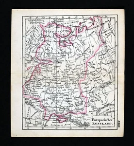 1852 Eduard Beer Miniature Map Russia Ukraine Belarus Latvia Estonia Finland EU - Picture 1 of 1