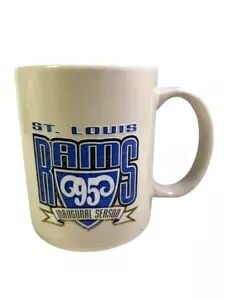 St. Louis RAMS Ceramic Coffee Mug Cup 14oz 1995 Inaugural Season NFL Blue Letter - Picture 1 of 10