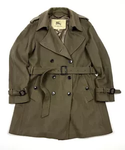 LUXURY Auth Women's BURBERRY Wool Cashmere Double Breasted Jacket Coat - USA 12 - Picture 1 of 16
