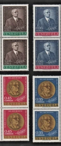 Venezuela: 1963; Scott 843-844+ C838 - C839 in pair, Dr. Razetti, MNH EBV1579 - Picture 1 of 2