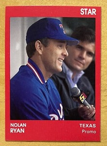 Nolan Ryan 1991 Star Baseball Promo Red Blankback Texas Rangers HOF Star NM