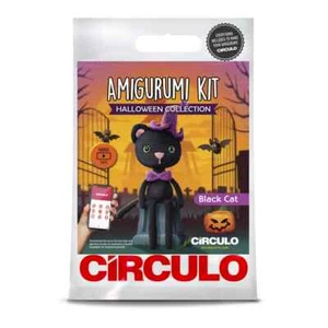 Circulo Amigurumi HALLOWEEN BLACK CAT Crochet Stuffed Toy KIT - Picture 1 of 3