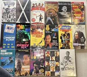 17 SEALED VHS BLACK MOVIES ABOVE THE RIM DEAD HOMIEZ 2Pac Method Man Marley MLK - Imagen 1 de 7