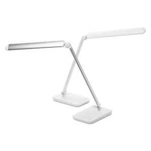 Safco 1001WH Vamp LED Modern ABS Desk Lamp with USB Port and Dimmer Switch, W... - Picture 1 of 4