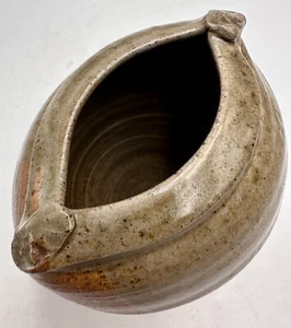 Ravissant vase en grès de la Borne, trace de monogramme JL sous la base - Foto 1 di 20