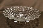 Vintage Fostoria American Clear Cubist Glass 3 Footed 10.25” Fruit/Serving Bowl