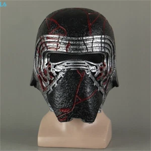 Star Wars Kylo Ren Mask Full Face Helmet Black PVC/Latex Cosplay Prop Halloween - Picture 1 of 15