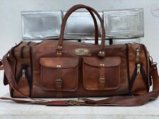 Duża skórzana torba vintage Duffel Nocna torba podróżna Dodatkowa przestrzeń na buty Bagaż