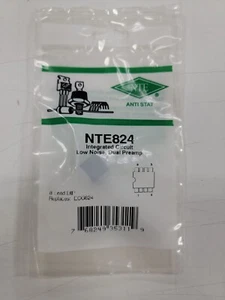 NTE 824 INTEGRATED CIRCUIT LOW NOISE DUAL PREAMP 8 LEAD DIP - Picture 1 of 2