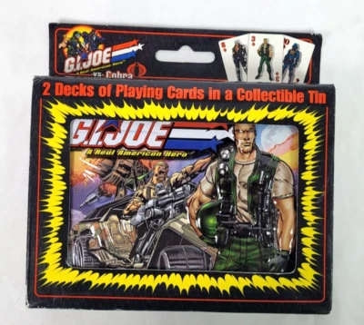 GI Joe 2 barajas de cartas en lata coleccionable (nuevo) Foto 1 de 4