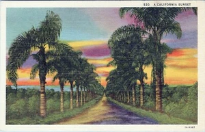 Postal California Sunset 1A-H387 sin publicar - Imagen 1 de 2