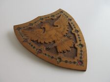 Unknown Shield Art Wood Burning plaque VERMONT CIVIL WAR Vet gift antique