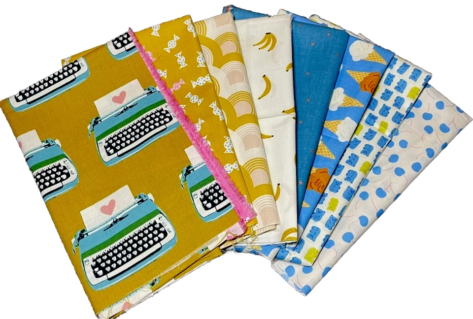 Ruby Star Society fabric | Curated Bundle | 8Fat Quarter | Darlings | Typewriter - Image 1 of 1