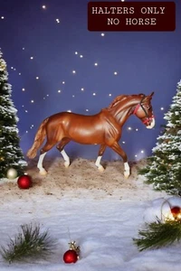 Breyer Horse custom Traditional Three Red Black Halters By Hartland - Picture 1 of 1