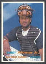 1990 SCD Pocket Price Guide Card - #7 - Sandy Alomar Jr. - San Diego Padres