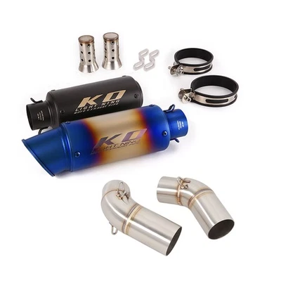 For Ducati Monster 696 695 795 796 1100 Exhaust Mid Link Pipe Slip 51mm Muffler - Image 1 of 4