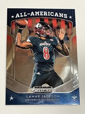 2019 Panini Prizm Draft Football #59 - Lamar Jackson - Louisville Cardinals - Image 1 of 2