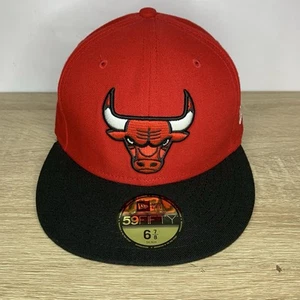 New Era 59Fifty Chicago Bulls Hat - Size 6. 7/8  54.9cm - Official On Field Cap - Picture 1 of 11