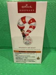 Hallmark Andenken 2024 freche oder schöne Zuckerstange neu im Karton Magic Light & Sound Orname - Bild 1 von 4