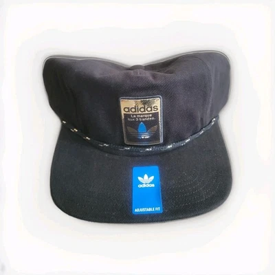 ADIDAS UNISEX 5 PANELES LIMITADO PARA HOMBRE GORRA CON CORREA NEGRA DORADA METÁLICA NUEVO Foto 1 de 4