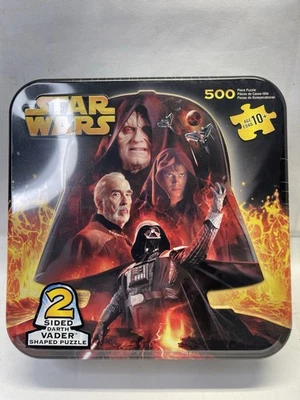 Rompecabezas Star Wars 500 piezas 2 caras en forma de Darth Vader lata coleccionable nuevo Foto 1 de 3