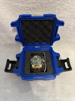 Nuevo Reloj Invicta Pro Diver Scuba Chapado en Oro 18kt Cronógrafo Verde 48mm 0075 Foto 1 de 4