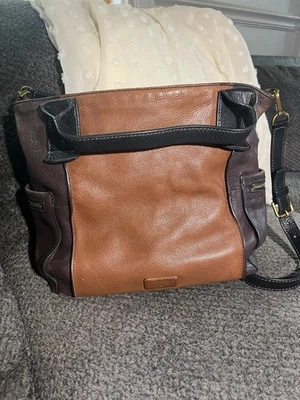 AWESOME VINTAGE FOSSIL Emerson Pebbled Leather Shoulder Crossbody Bag 14x11x5.5” — 第 1/4 张图片