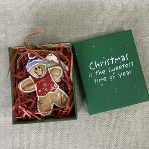 Julie Ueland Enesco 2003 Ornament Lebkuchen Plätzchen Mann Neu in Box - Bild 1 von 5