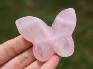 2.3" Natural Cuarzo Rosa Mariposa Tallado Reiki Cristal Mariposa Decoración Curar 1 pieza - Imagen 1 de 7