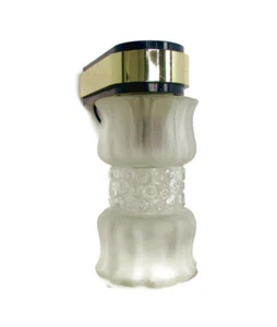 Design Retro Mid Century Modernist  Space Age Wall Sconce Glass Two Toned Chrome - Picture 1 of 6